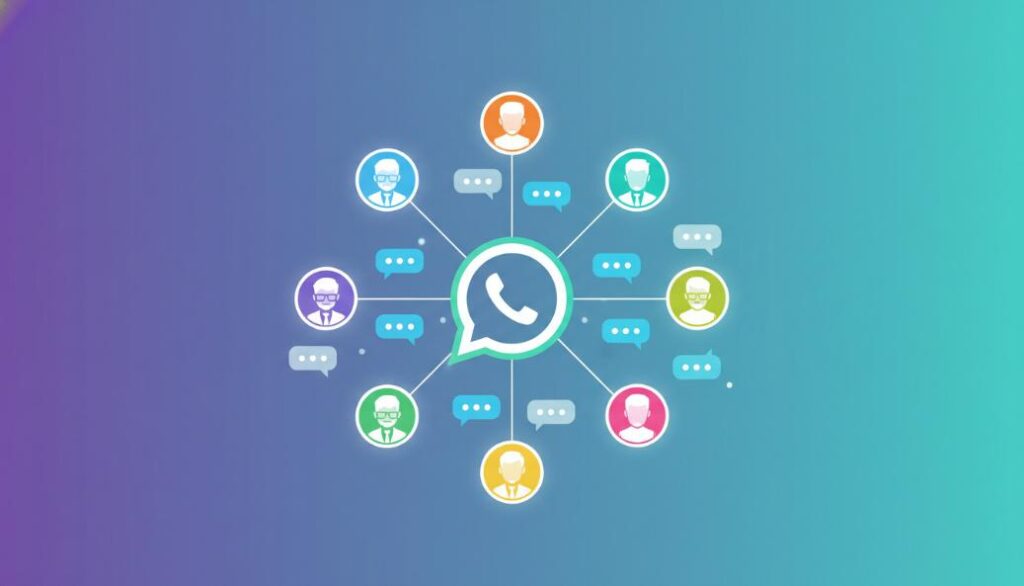 Equipe utilizando múltiplos atendentes no WhatsApp em uma plataforma de atendimento organizada.